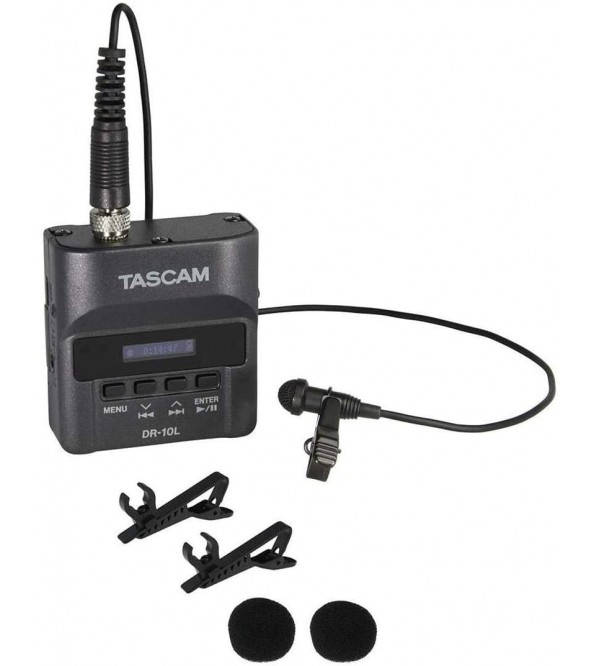 Tascam DR-10L Portable Digital Audio Recorder with Lavalier